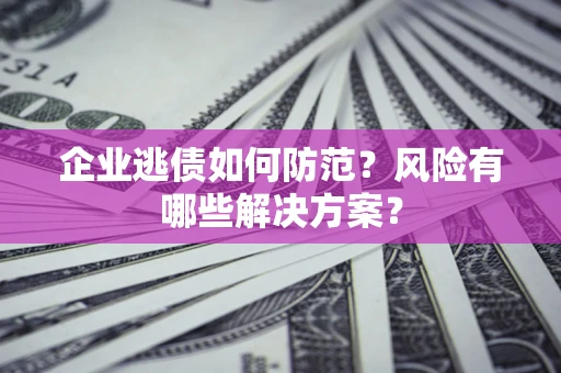 北京企业逃债如何防范？风险有哪些解决方案？