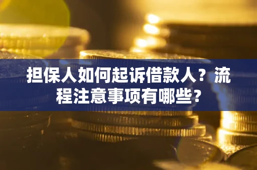 北京担保人如何起诉借款人？流程注意事项有哪些？
